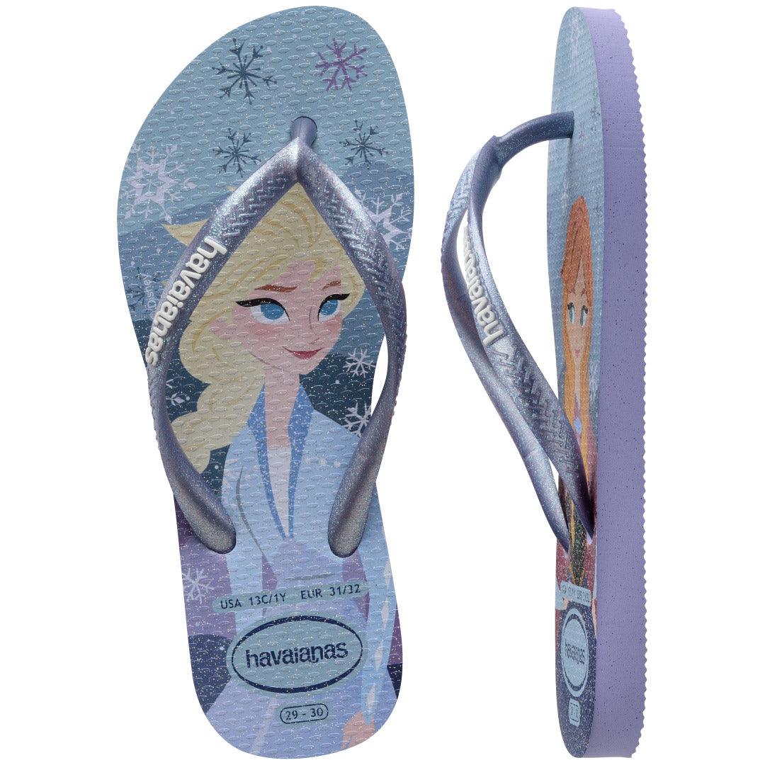 Chinelo Havaianas Infantil Slim Frozen Lilás