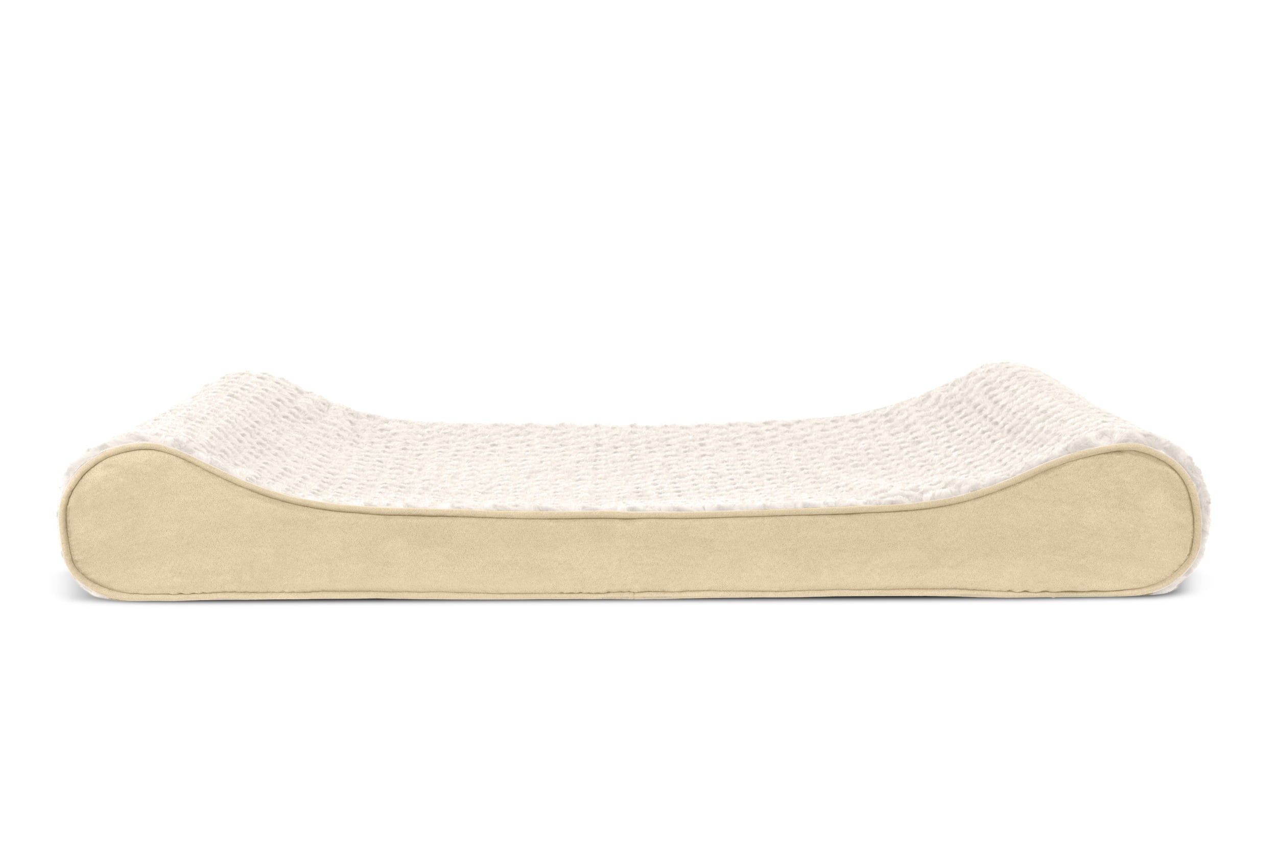 FurHaven Pet Dog Bed | Orthopedic Ultra Plush Luxe Lounger Pet Bed for Dogs and Cats， Cream， Jumbo