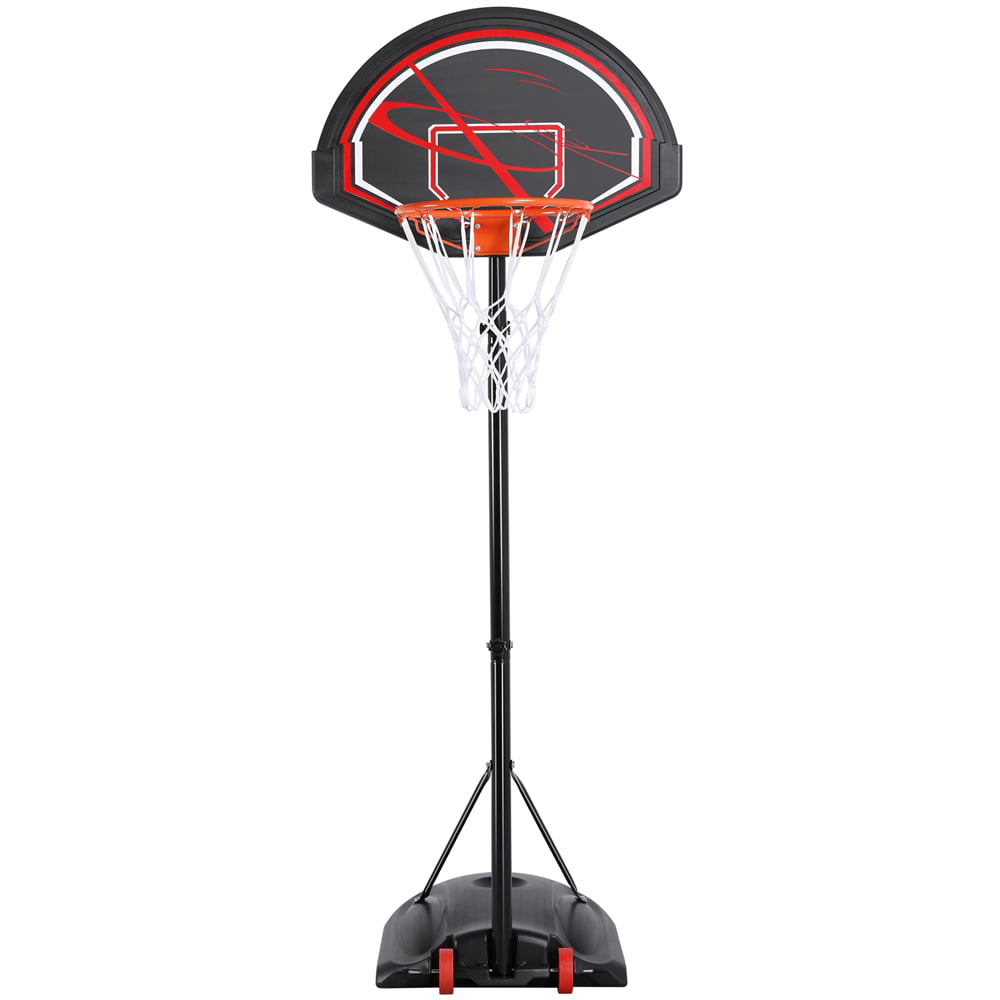 Topeakmart 7-9ft Youth Adjustable Height Basketball Hoop System for Outdoors