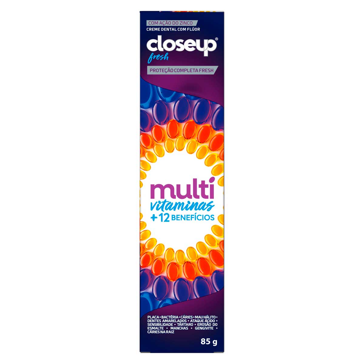 Creme Dental Closeup Multi Vitaminas +12 Beneficios Caixa 85g