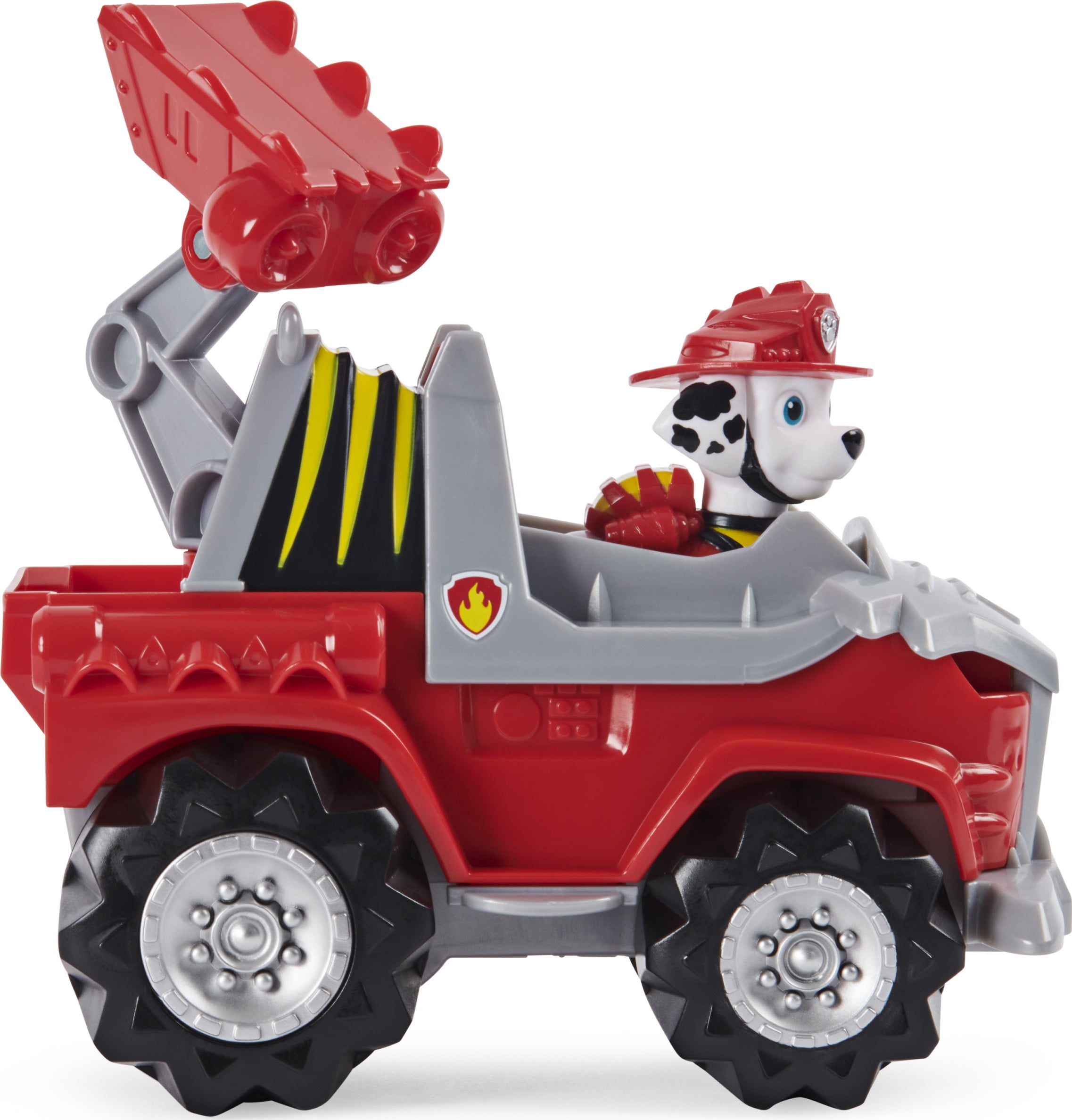 PAW Patrol， Dino Rescue Marshall’s Deluxe Rev Up Vehicle with Mystery Dinosaur Figure