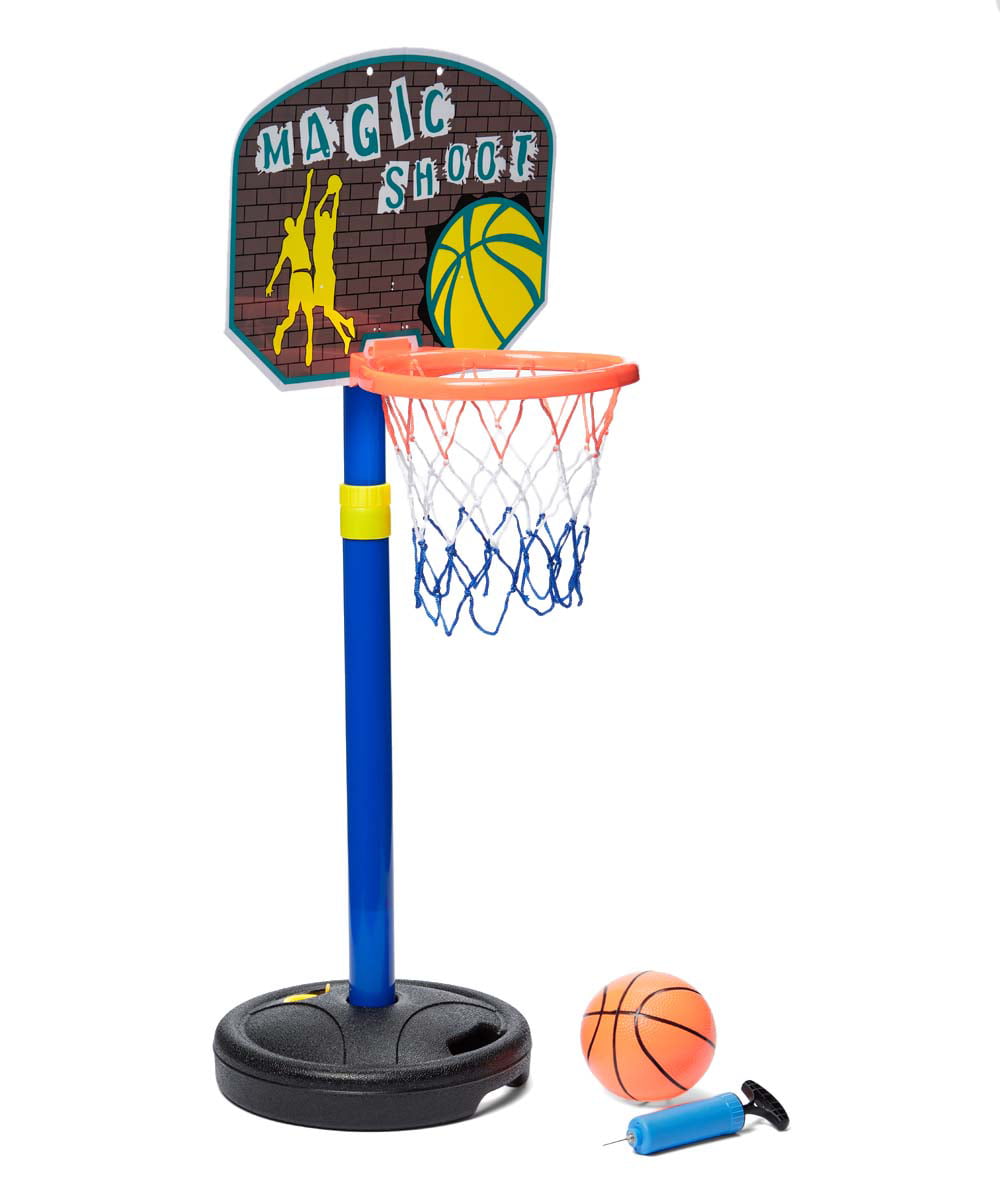Dash Toyz Adjustable Basketball Set Basketball Game System with Basketball