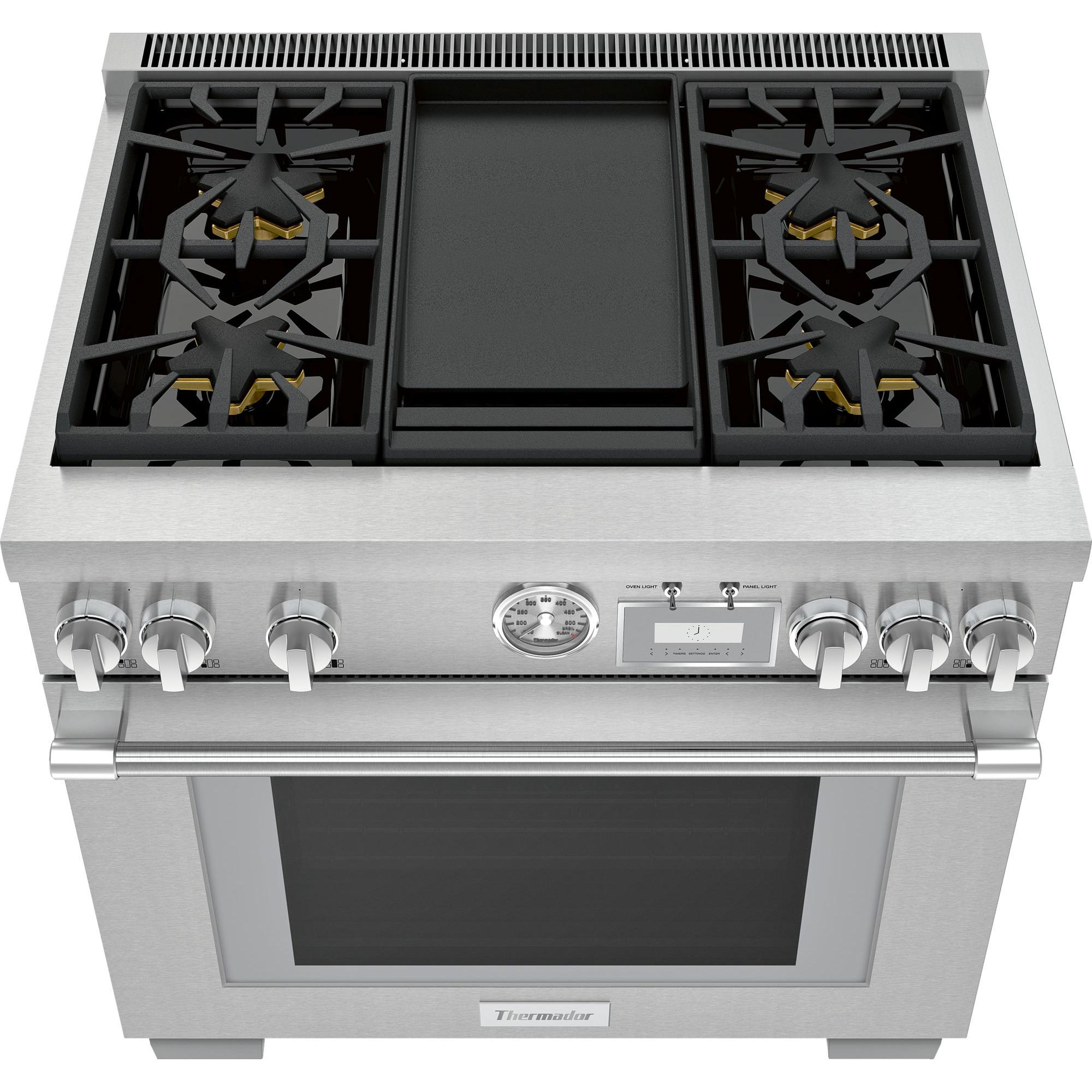 Thermador 36-inch Freestanding Gas Range with ExtraLow® Burners PRG364WDG