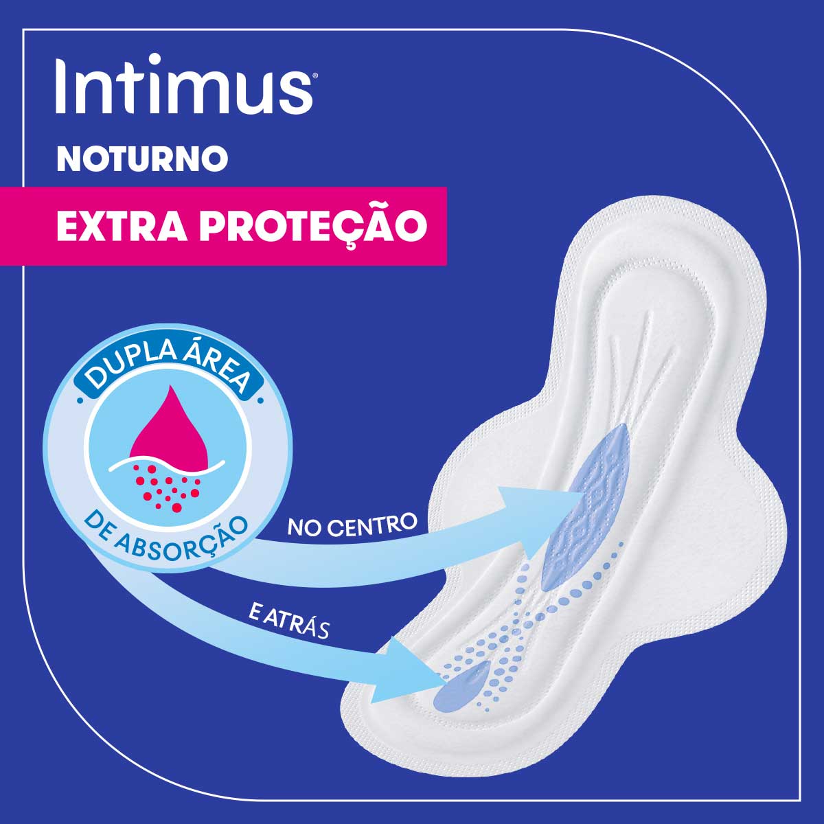 Absorvente Noturno Suave com Abas Intimus 16 Unidades