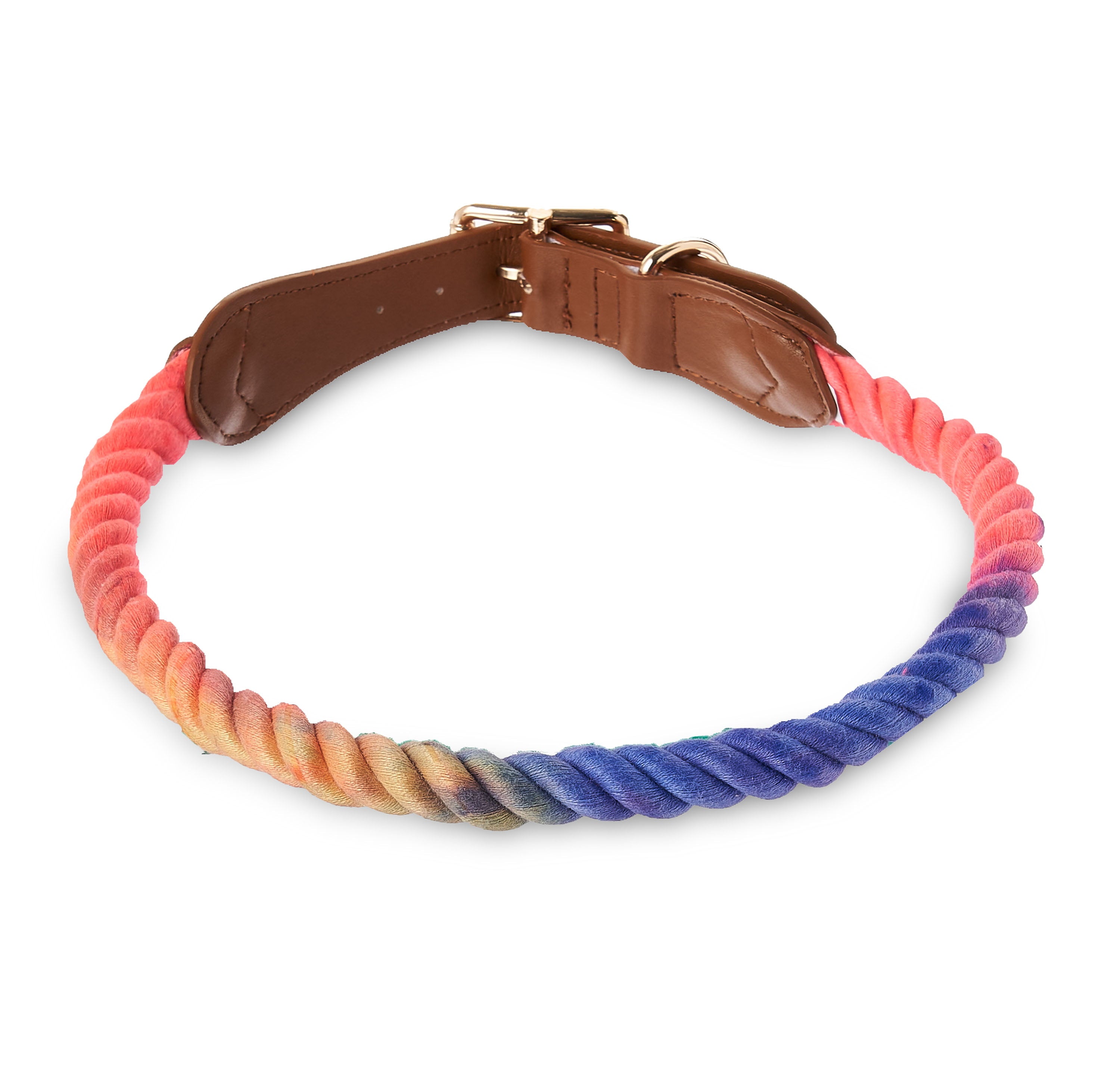 Vibrant Life Adjustable Rope Collar for Dogs， Multicolor， Large