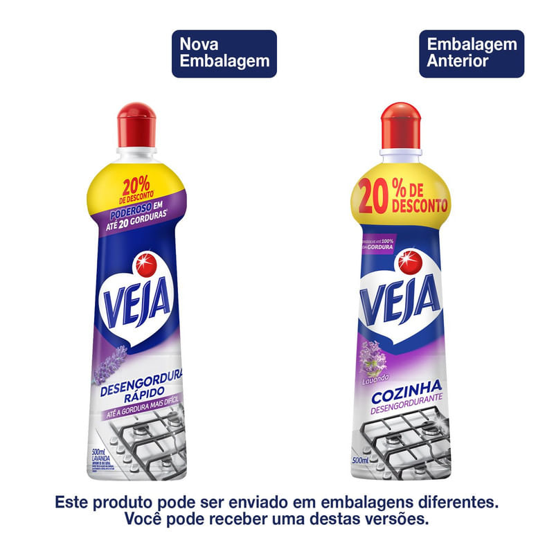 Veja Desengordura Rapido Limpador Lavanda Squeeze 500ml
