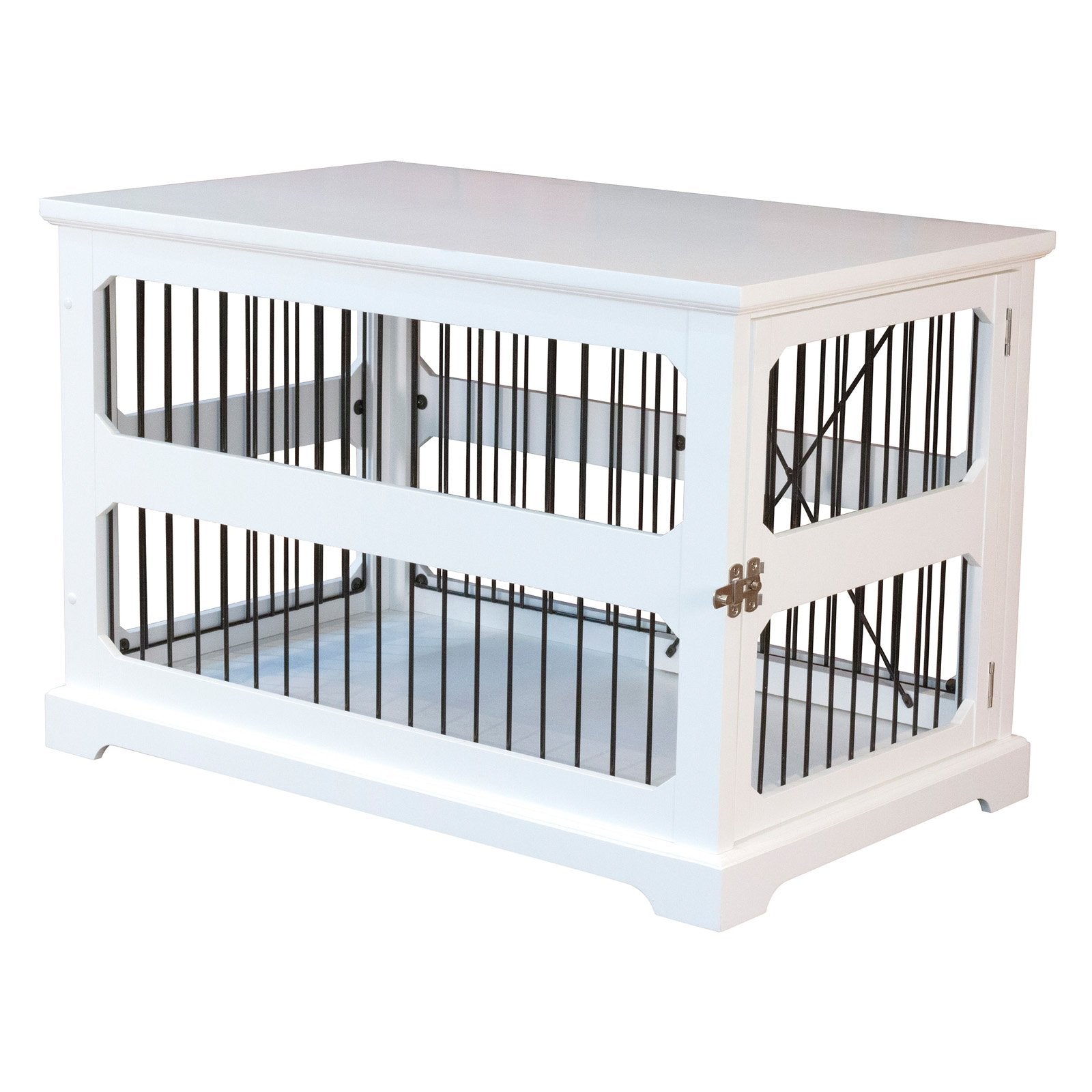 Merry Products Slide Aside Crate And End Table， White， Medium