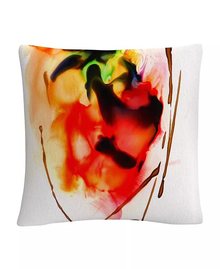 Baldwin Masters Fine Art Abstract Number 5  Streaks Splash Splatter Paint Decorative Pillow， 16