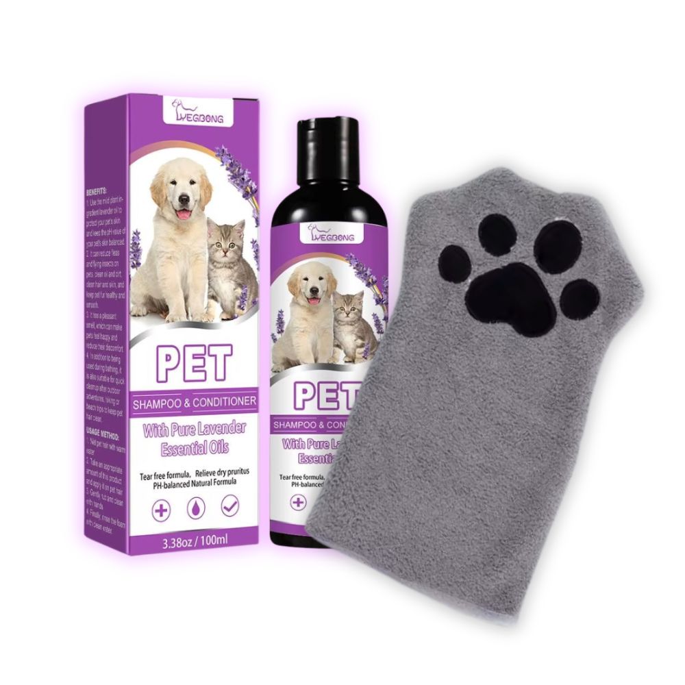 Microfiber Pet Drying Glove | Super Absorbent Towel for Cats & Dogs