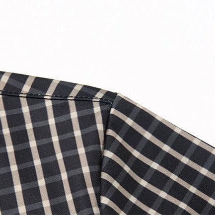 Camisa em Seda Gelo Captain™  Xadrez Náutico para o Homem de Prestígio!