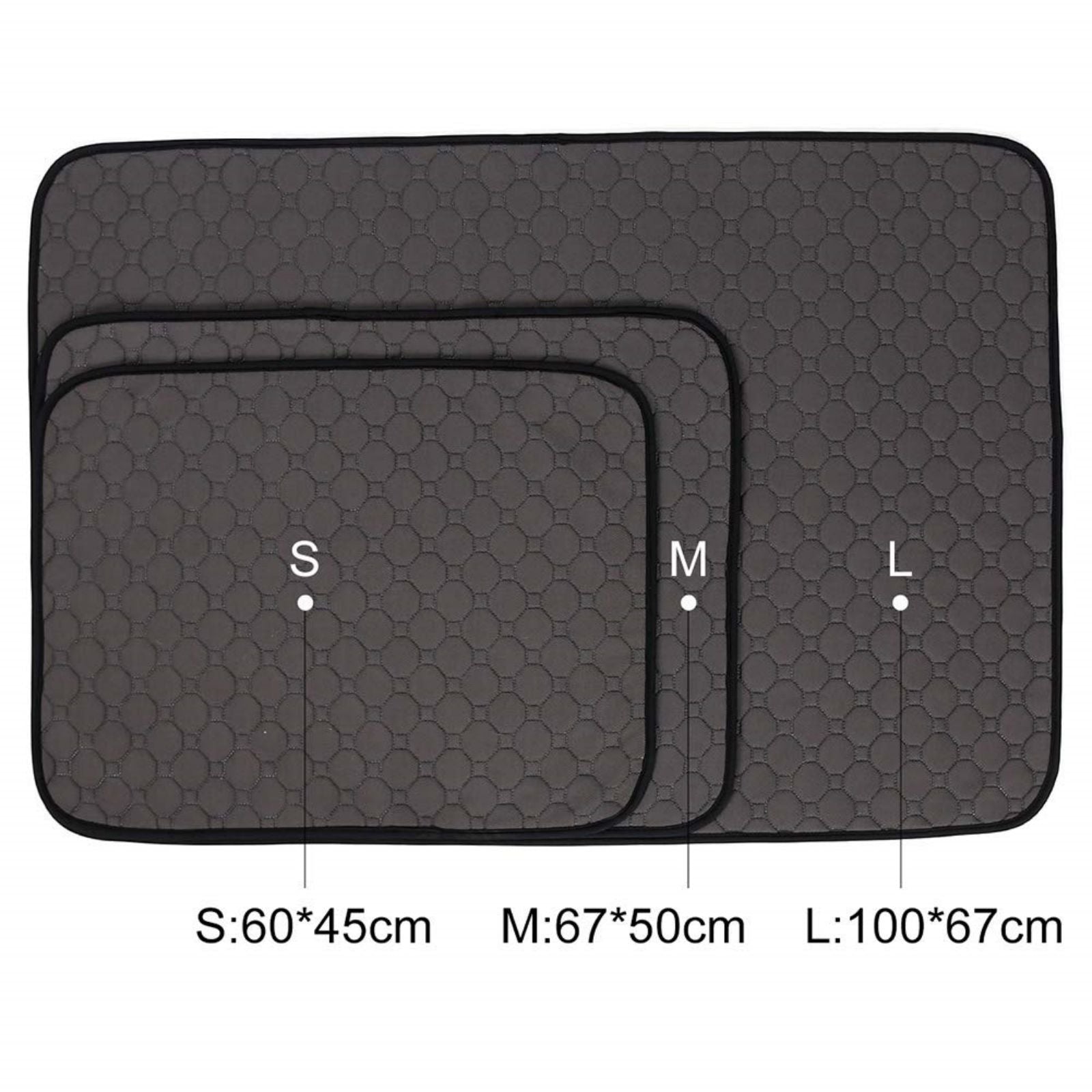 IDOMIK Dog Mat Pet Pad Waterproof Dog Bed Mat Crate Kennel Pad Sleeping Mattress for Small Medium and Large Dogs Cats Washable Pet Mat for Eating Bowls， Dog Cages， Cars and Sofa