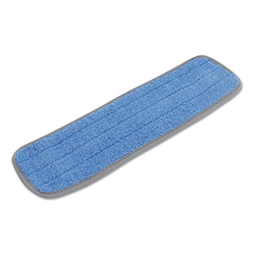 Boardwalk Microfiber Mop Head | Blue， 18 x 5， Split Microfiber， Hook and Loop Back， Dozen | UNSMFM185B-CF