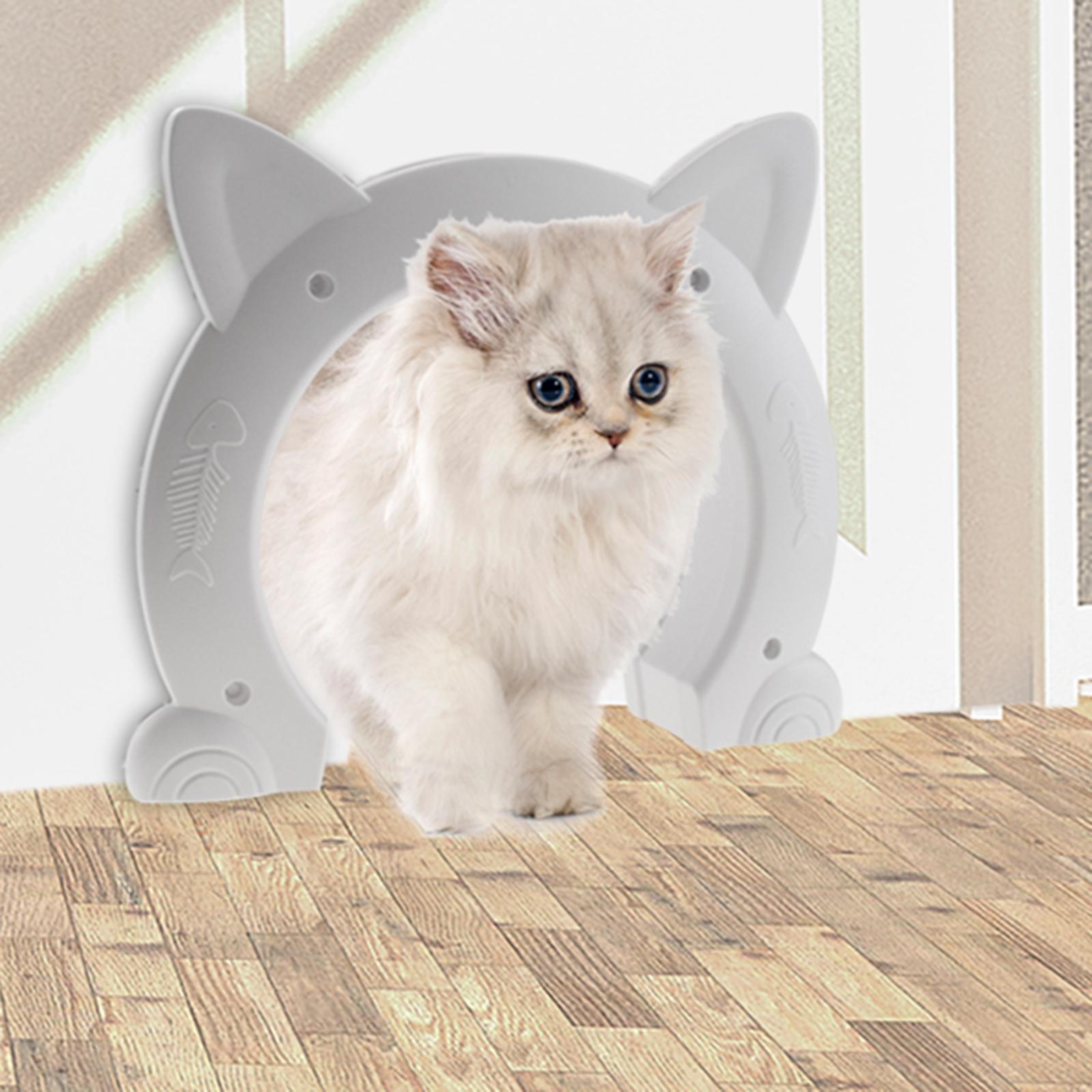 Cat Door for Cats Interior Door Cat Shape Pass Hole Access Toy