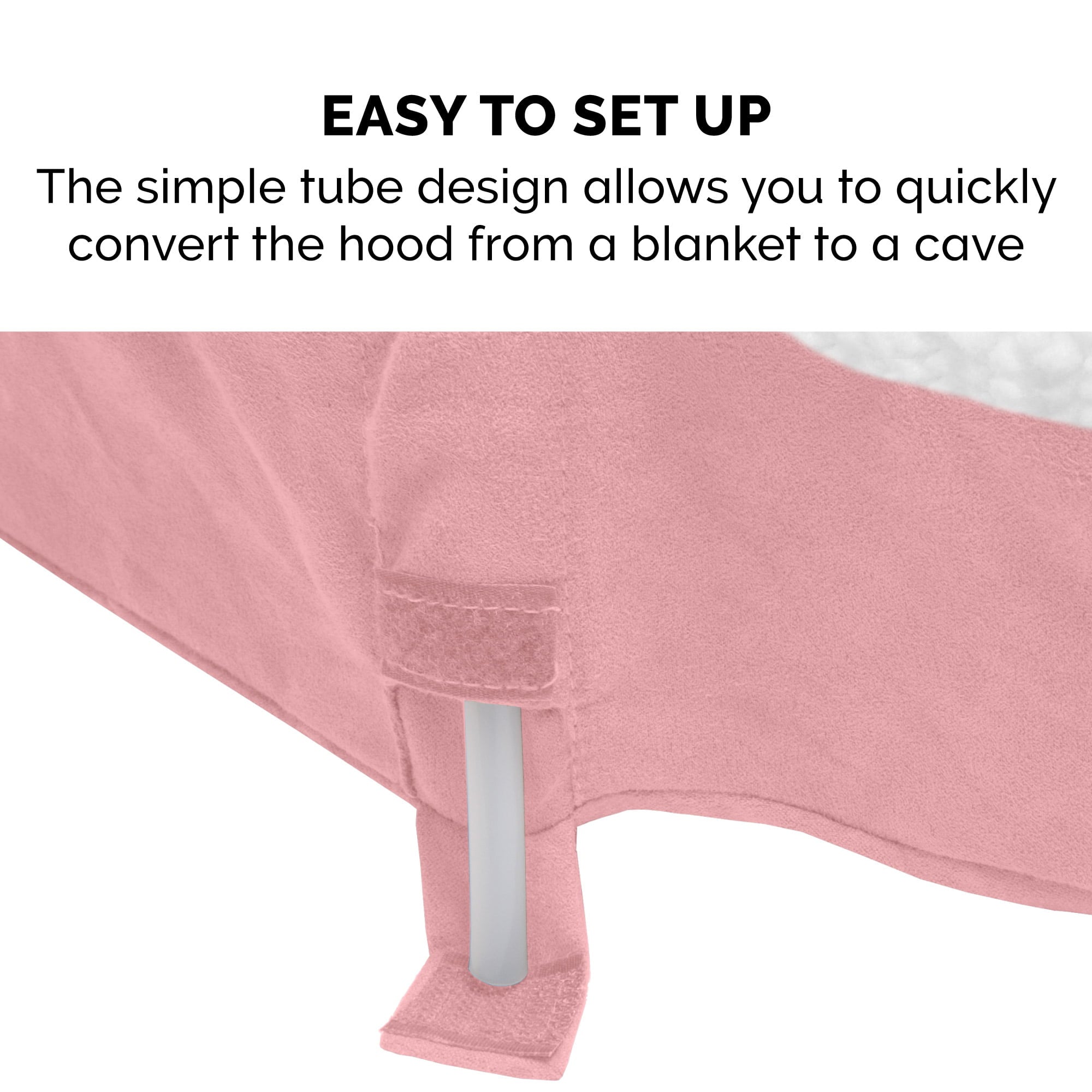 FurHaven | Memory Foam Faux Sheepskin Snuggery Burrow Pet Bed for Dogs and Cats， Pink， 26-Inch