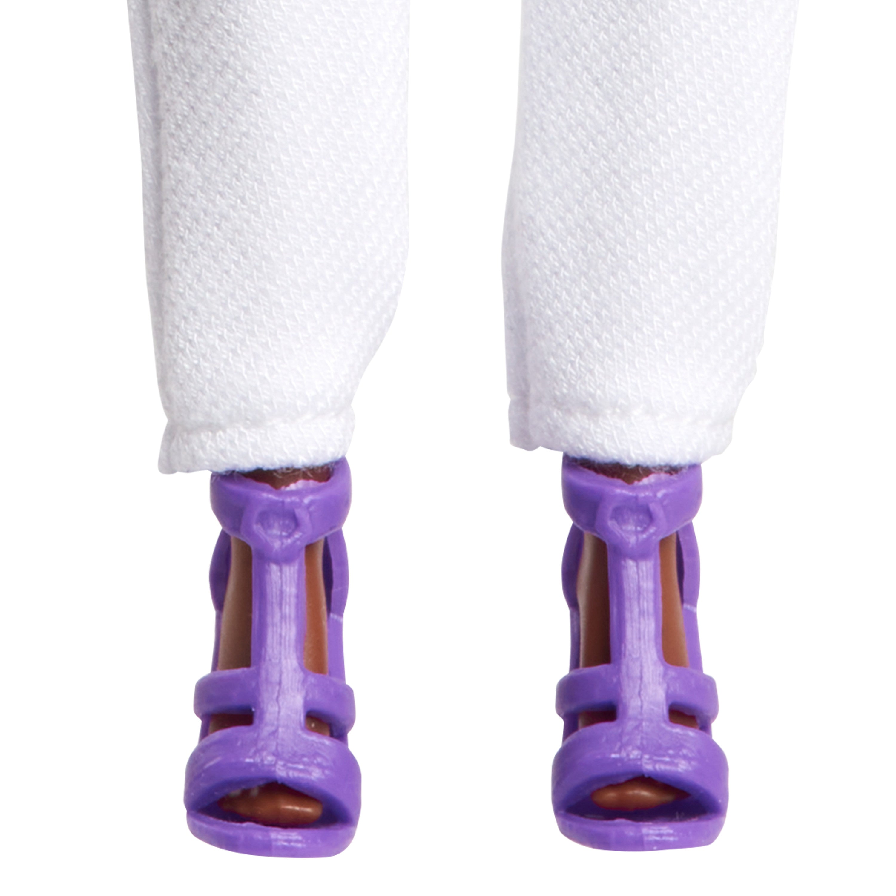 Fresh Dolls Lynette Fashion Doll, 11.5-inches tall, pink top and white jeans, pink and purple hair,  Kids Toys for Ages 3 Up, Gifts and Presents