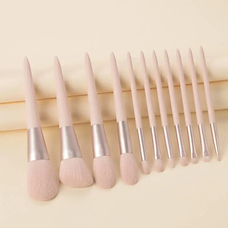 Hot Sale Private Label 11 Piece Blush Powder Foundation Makeup Brush Set