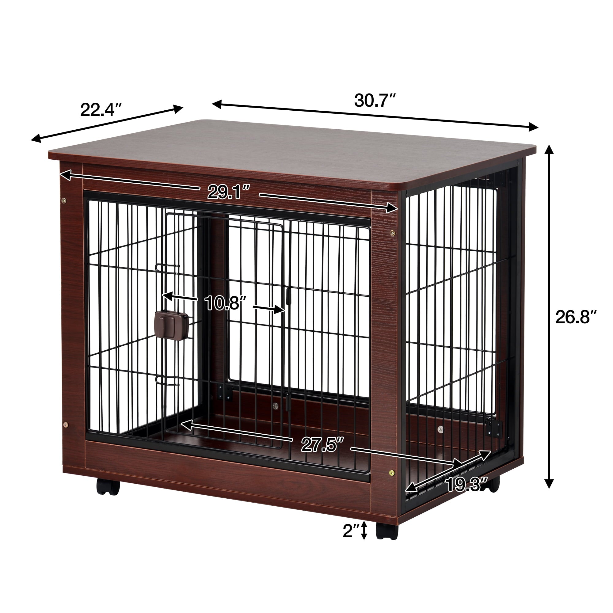 BATE Furniture Stytle Dog Crate for Medium Dog， 31